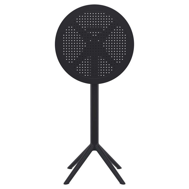Compamia Sky 24 inch Round Folding Bar Table in Black finish