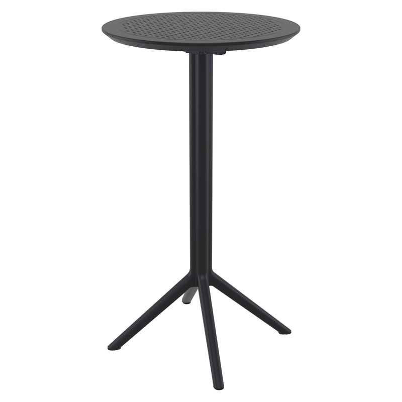 Compamia Sky 24 inch Round Folding Bar Table in Black finish