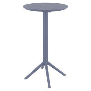 Compamia Sky 24 inch Round Folding Bar Table in Dark Gray finish