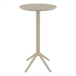 Compamia Sky 24 inch Round Folding Bar Table in Taupe finish