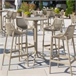 Compamia Sky 24 inch Round Folding Bar Table in Taupe finish
