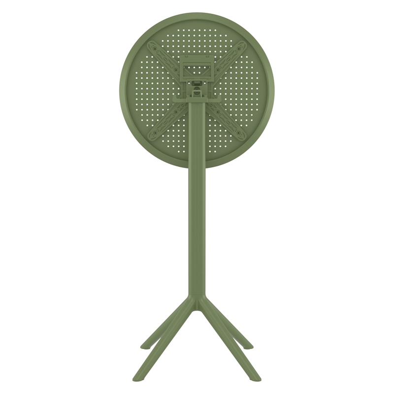 Compamia Sky 24 inch Round Folding Bar Table in Olive Green finish