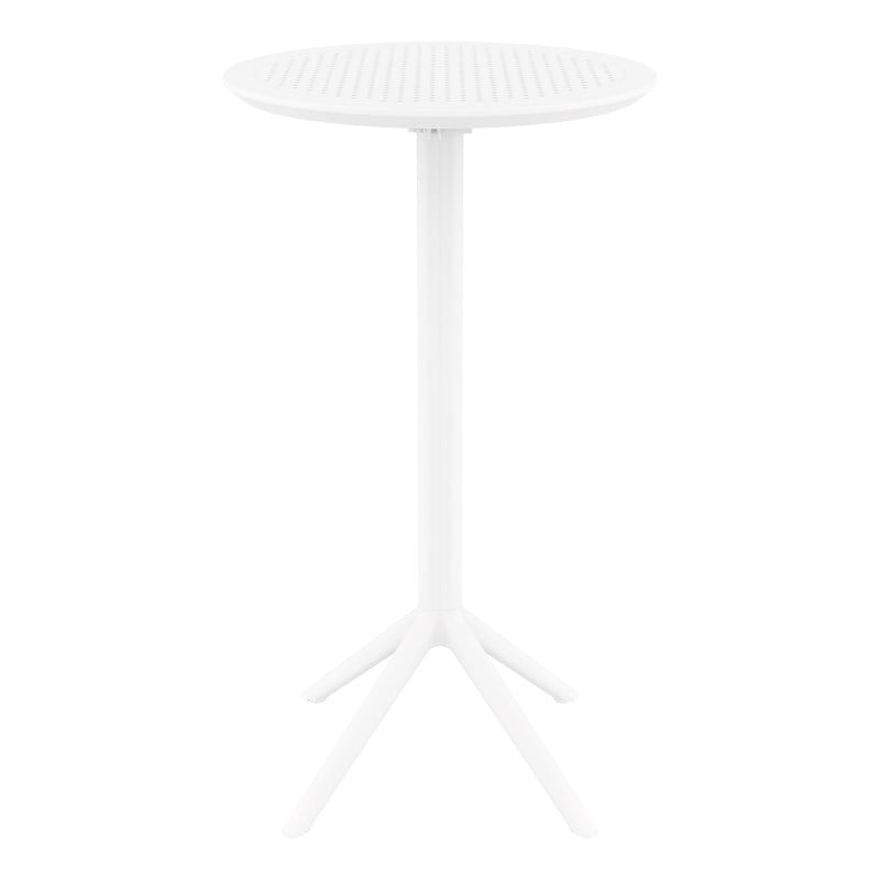 Compamia Sky 24 inch Round Folding Bar Table in White finish