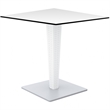 Compamia Riva 24 inch HPL Top Square Table in White finish
