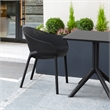 Compamia Sky Pro Stacking Dining Chair in Black finish