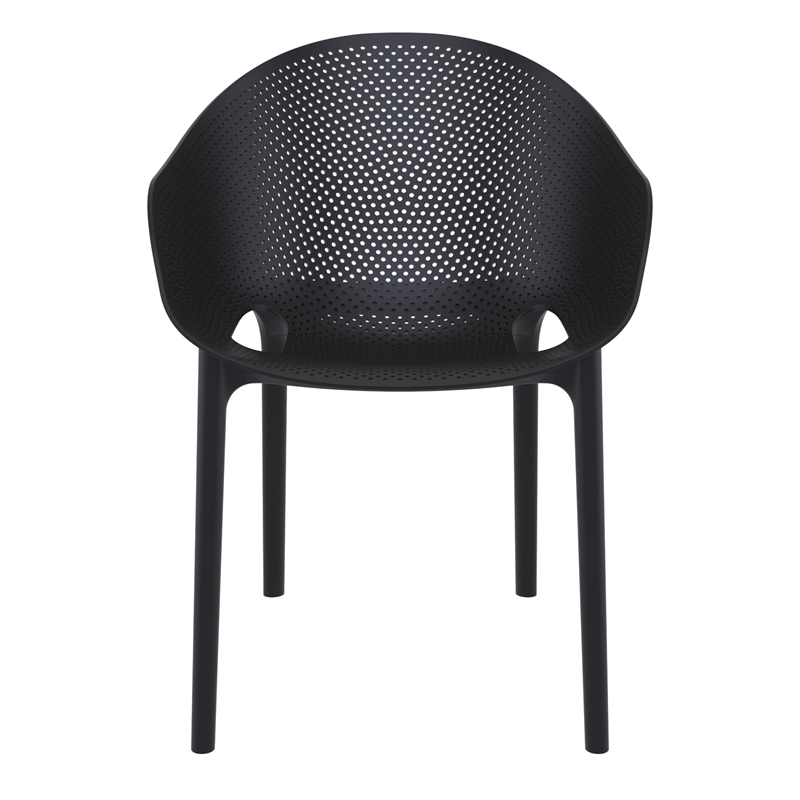 Compamia Sky Pro Stacking Dining Chair in Black finish