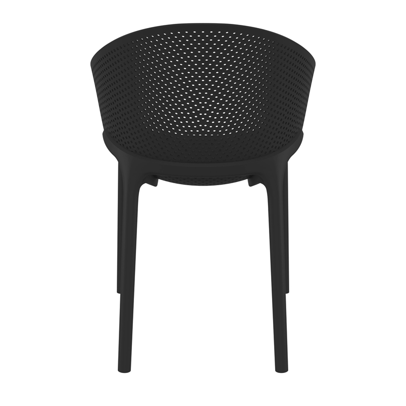 Compamia Sky Pro Stacking Dining Chair in Black finish