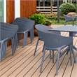 Compamia Sky Pro Stacking Dining Chair in Gray finish