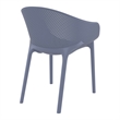 Compamia Sky Pro Stacking Dining Chair in Gray finish