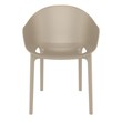 Compamia Sky Pro Stacking Dining Chair in Taupe finish