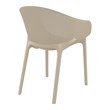 Compamia Sky Pro Stacking Dining Chair in Taupe finish
