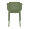 Compamia Sky Pro Stacking Dining Chair in Olive Green finish
