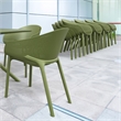 Compamia Sky Pro Stacking Dining Chair in Olive Green finish