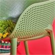 Compamia Sky Pro Stacking Dining Chair in Olive Green finish