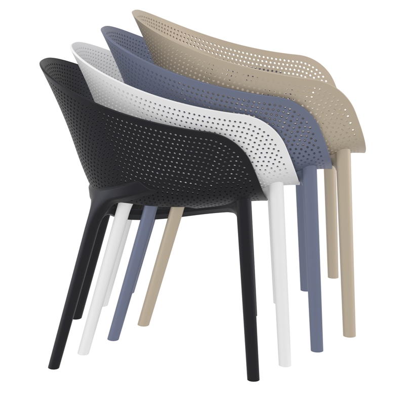 Compamia Sky Pro Stacking Dining Chair in Olive Green finish