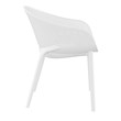 Compamia Sky Pro Stacking Dining Chair in White finish