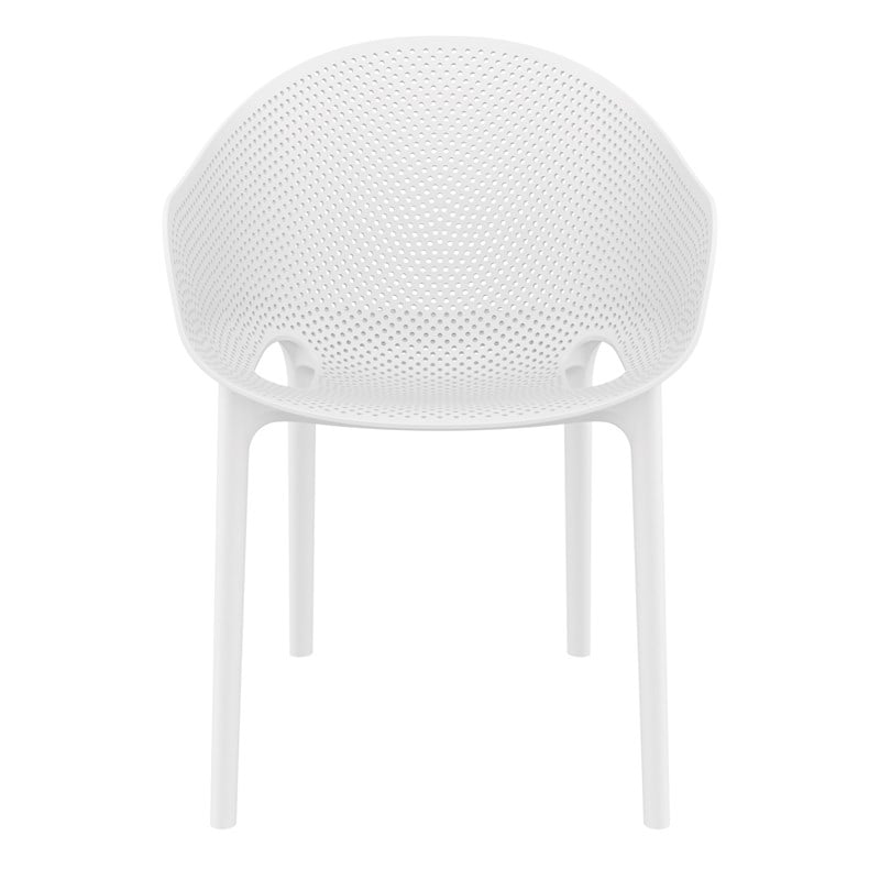 Compamia Sky Pro Stacking Dining Chair in White finish