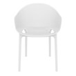 Compamia Sky Pro Stacking Dining Chair in White finish