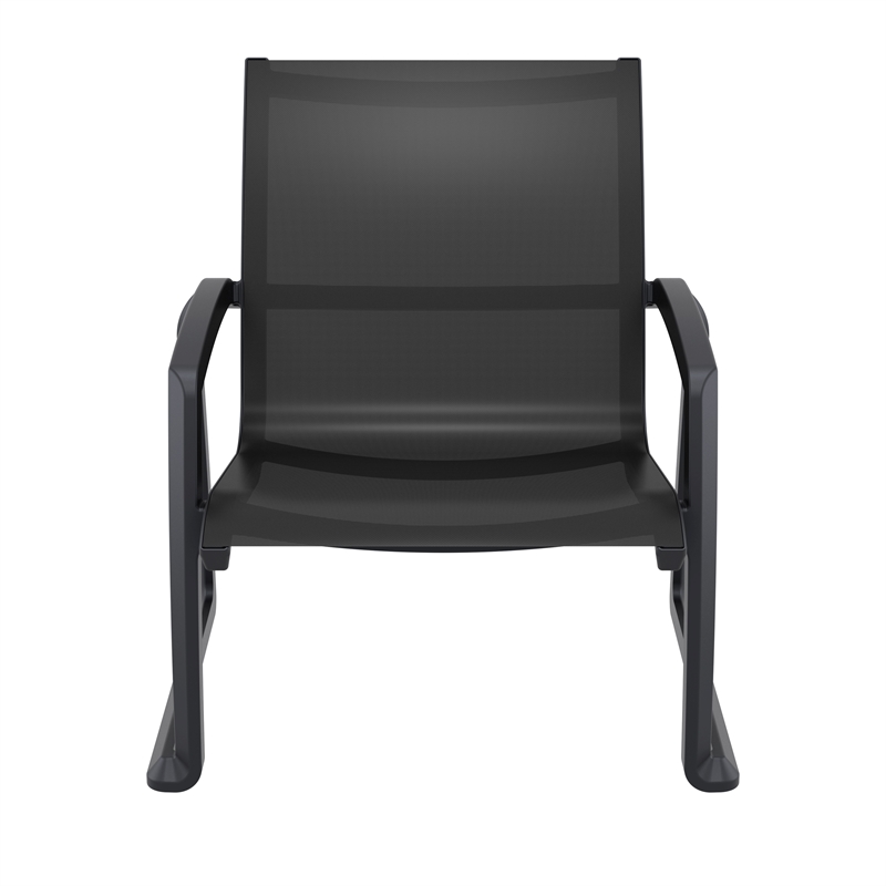 Compamia Pacific Club Arm Chair Black Frame Black Sling