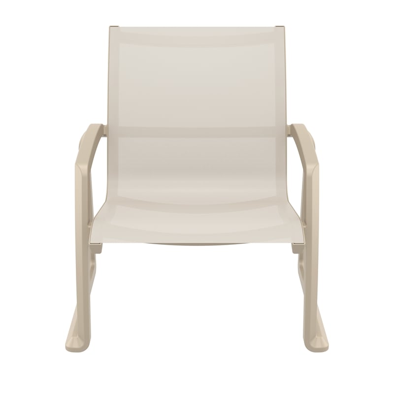 Compamia Pacific Club Arm Chair Taupe Frame Taupe Sling