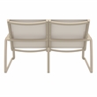 Compamia Pacific LoveSeat with Arms Taupe Frame Taupe Sling