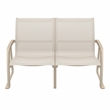 Compamia Pacific LoveSeat with Arms Taupe Frame Taupe Sling