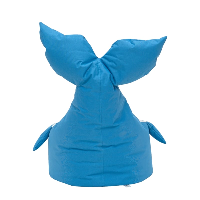 Blue and White Whale Bean Bag Chair