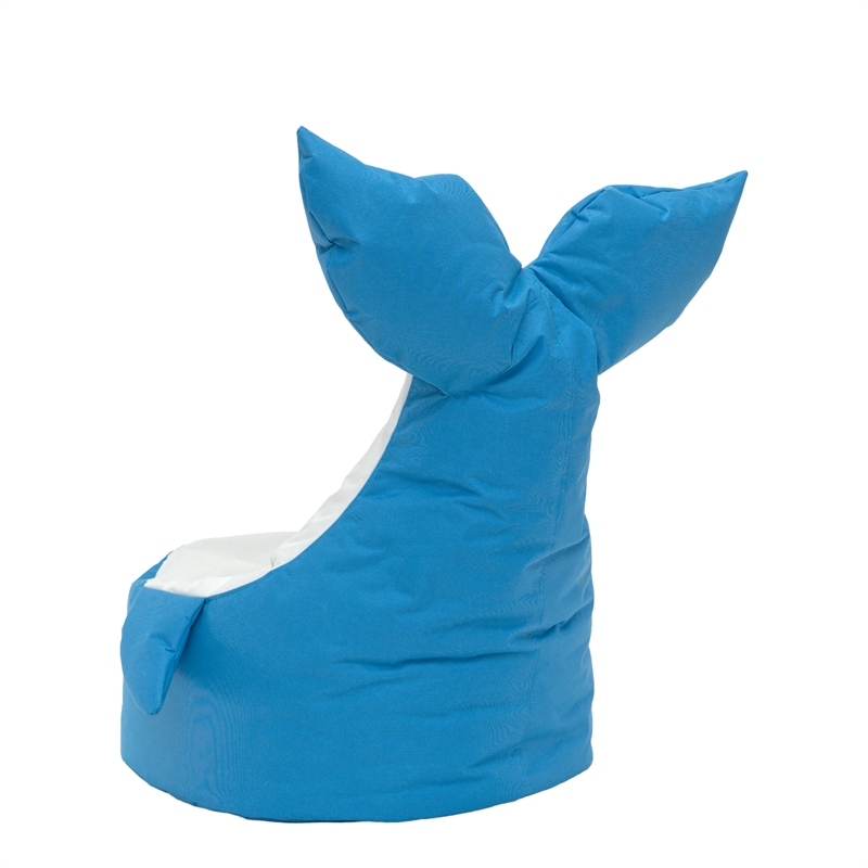Blue and White Whale Bean Bag Chair