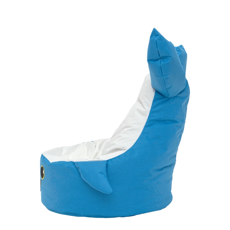 Blue and White Whale Bean Bag Chair