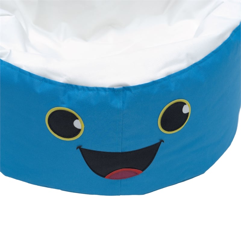 Blue and White Whale Bean Bag Chair