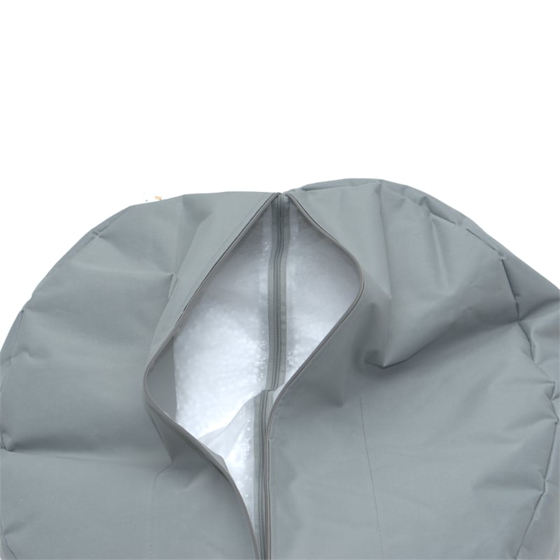 Gray and Pink Hippo Bean Bag Chair