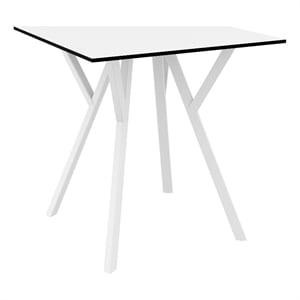 Compamia Max 27.5 inch Square Dining Table in White finish