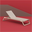 Compamia Tropic Arm Sling Chaise Lounge Taupe Frame Taupe Sling