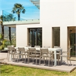Compamia 11 Piece Paris Extendable Dining Set White-Taupe