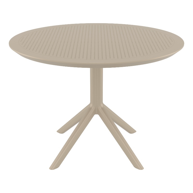 Compamia Sky 42 inch Round Dining Table Taupe