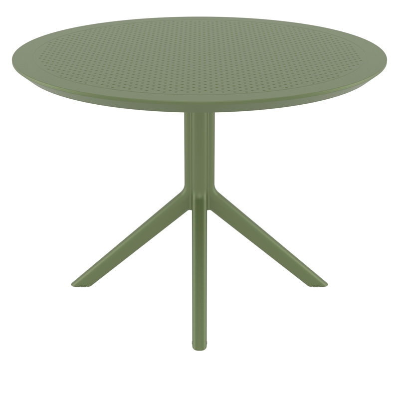Compamia Sky Round Dining Table 42 inch Olive Green
