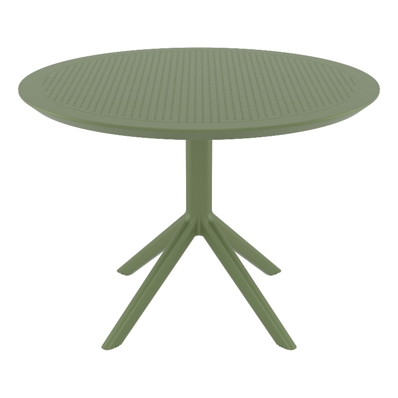 Compamia Sky Round Dining Table 42 inch Olive Green