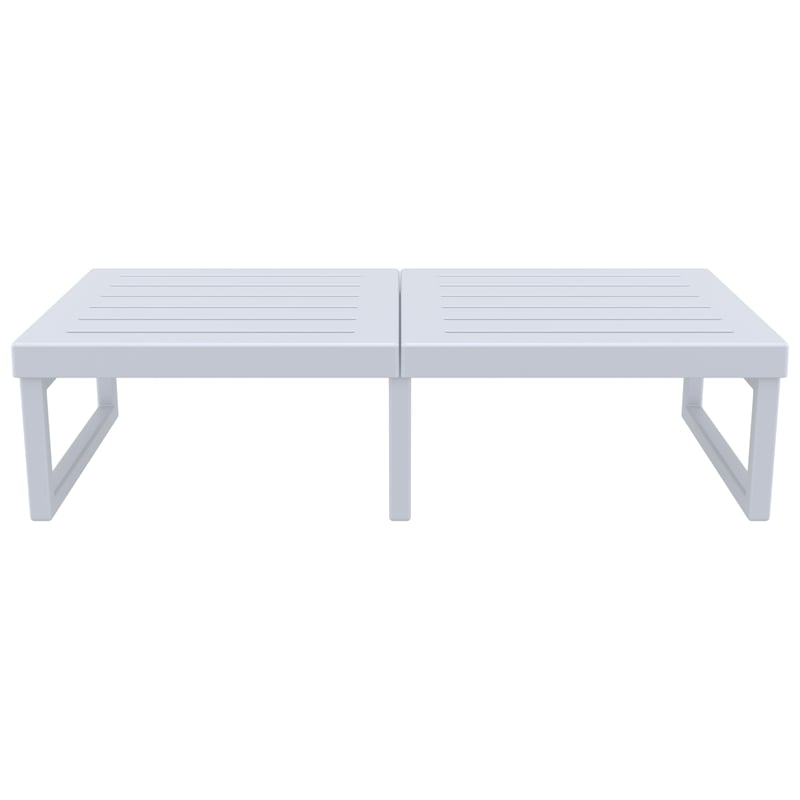 Compamia Mykonos Rectangle Lounge Table Silver