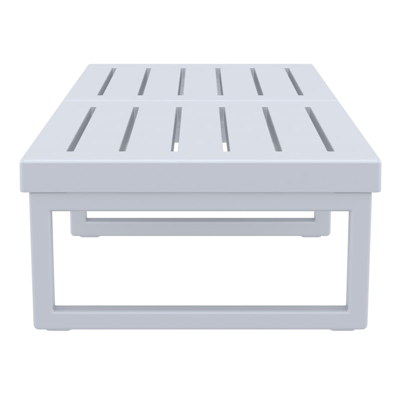 Compamia Mykonos Rectangle Lounge Table Silver