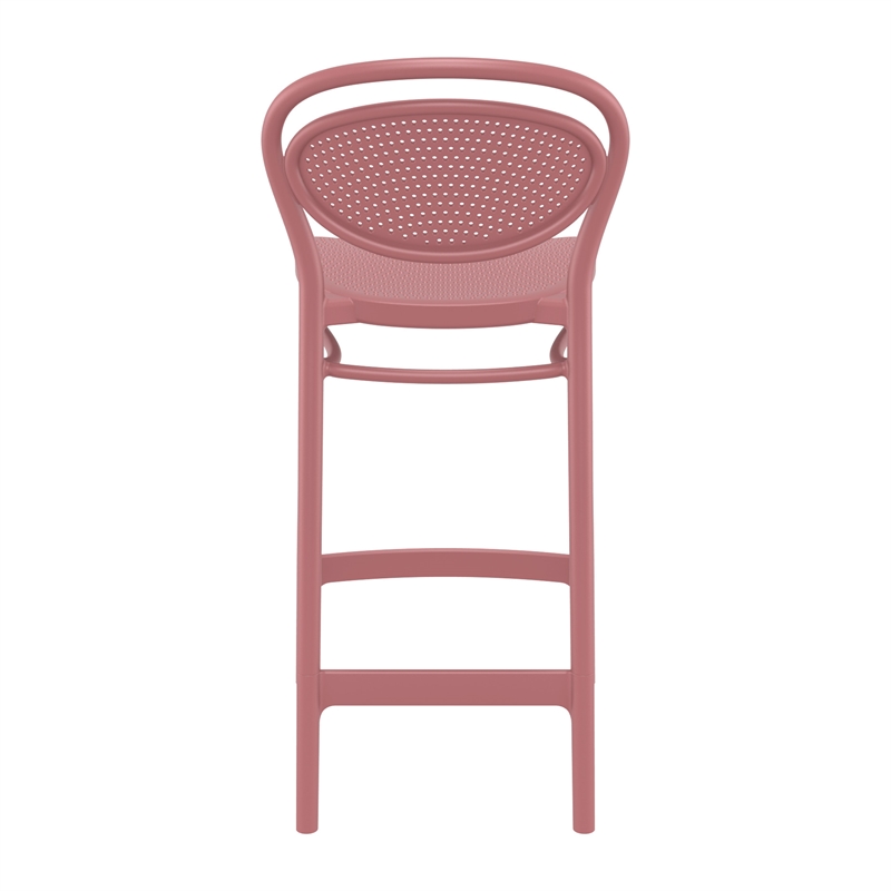 Compamia Marcel Resin Indoor Outdoor Counter Stool in Marsala finish