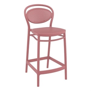 Compamia Marcel Resin Indoor Outdoor Counter Stool in Marsala finish