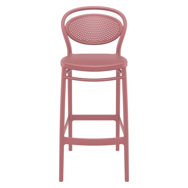 Compamia Marcel Resin Indoor Outdoor Bar Stool in Marsala finish
