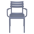 Compamia Paris Resin Outdoor Arm Chair Dark Gray