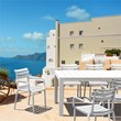Compamia Paris Resin Outdoor Arm Chair in White finish