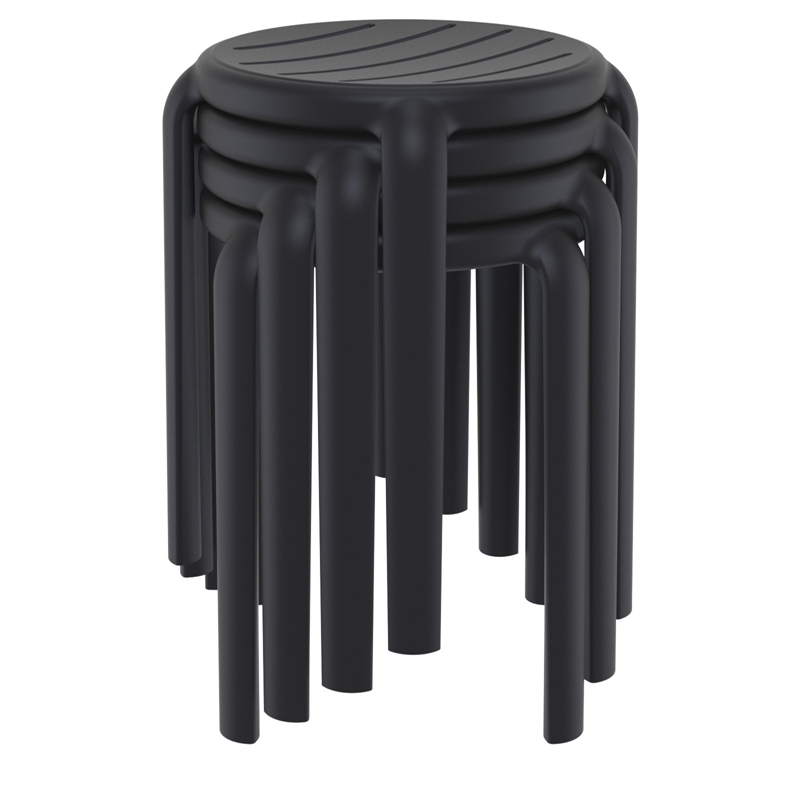 Compamia Tom Resin Dining Stool in Black finish