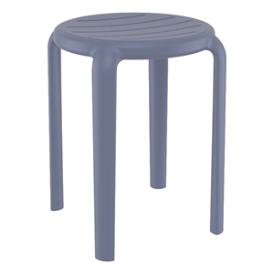 Compamia Tom Resin Dining Stool in Dark Gray finish
