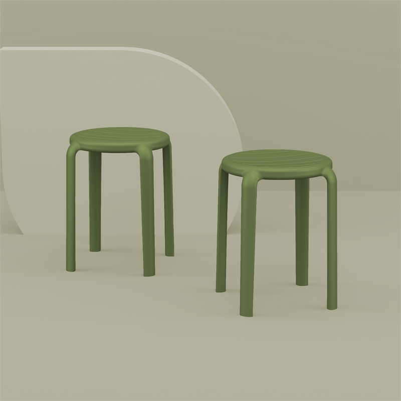 Compamia Tom Resin Dining Stool in Olive Green finish