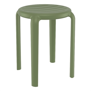 Compamia Tom Resin Dining Stool in Olive Green finish