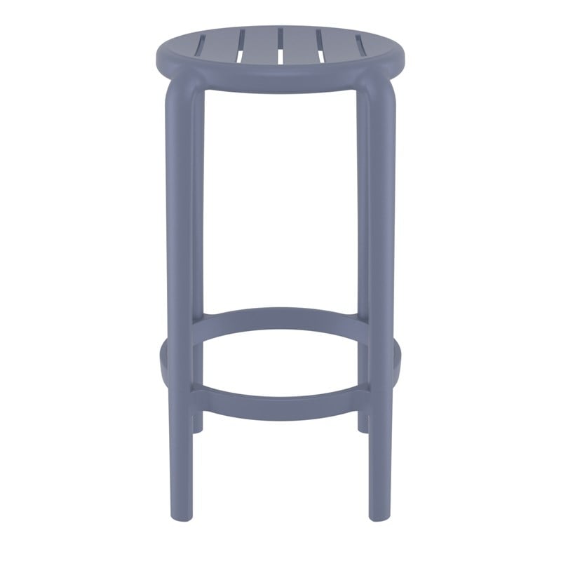 Compamia Tom Resin Counter Stool in Dark Gray finish