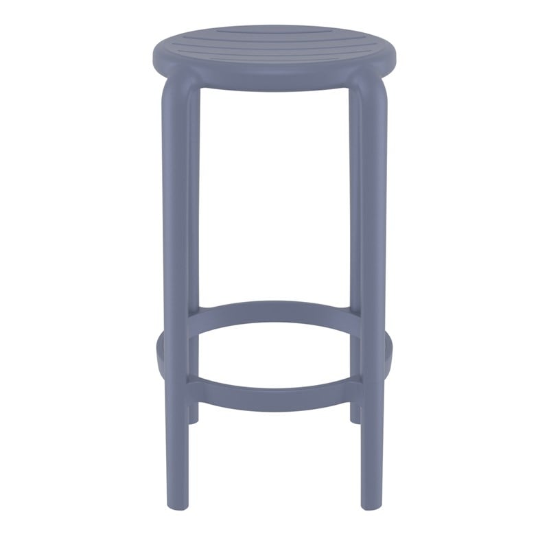 Compamia Tom Resin Counter Stool in Dark Gray finish